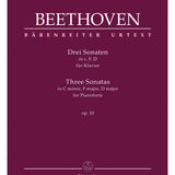 Beethoven L. - Three Sonatas for Pianoforte in C minor, F major, D major op. 10