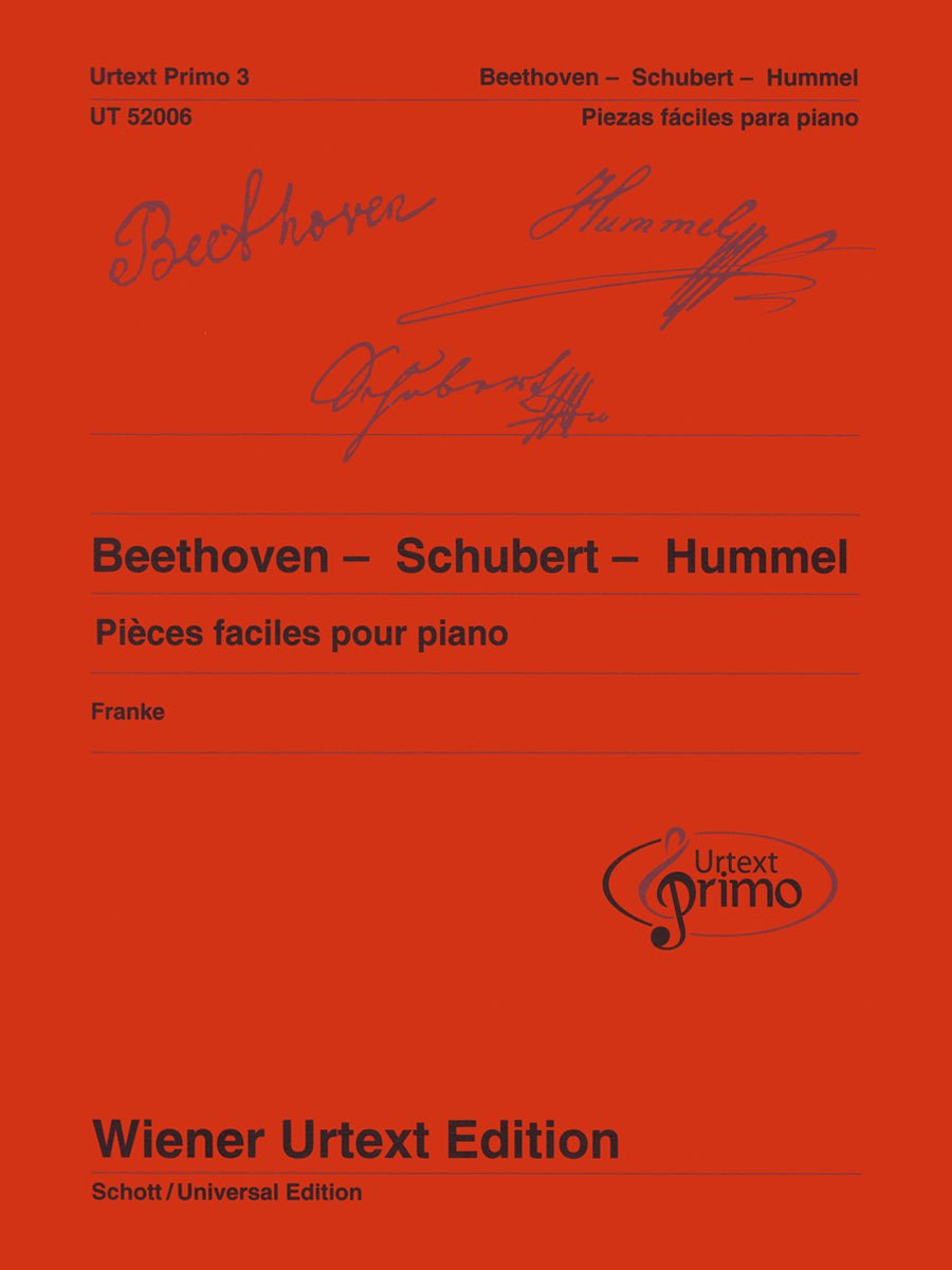 Urtext Primo 3: Beethoven, Schubert, Hummel (French/Spanish Version) - Remenyi House of Music