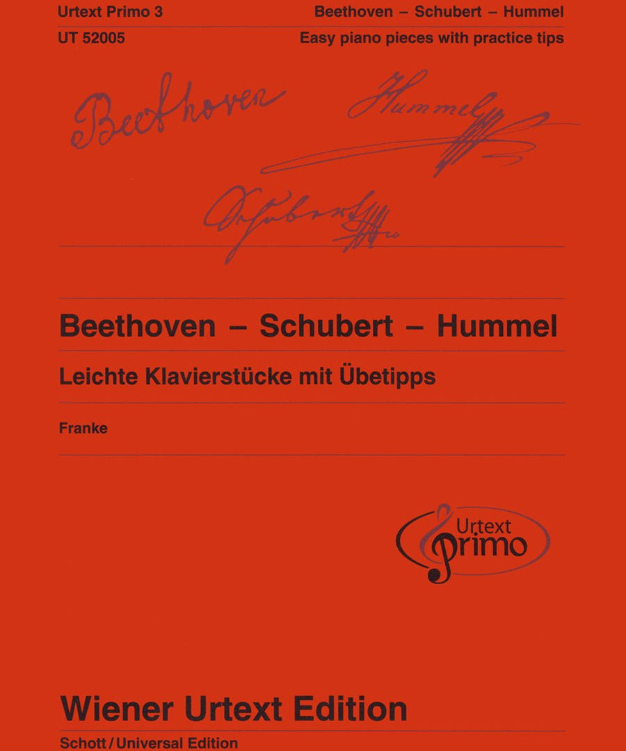 Urtext Primo 3: Beethoven, Schubert, Hummel (German/English Version) - Remenyi House of Music