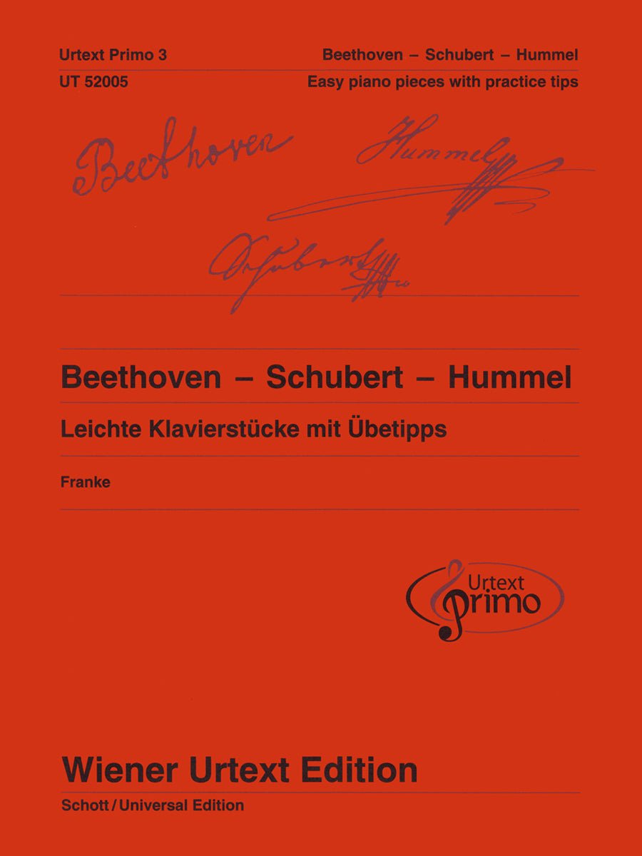 Urtext Primo 3: Beethoven, Schubert, Hummel (German/English Version) - Remenyi House of Music