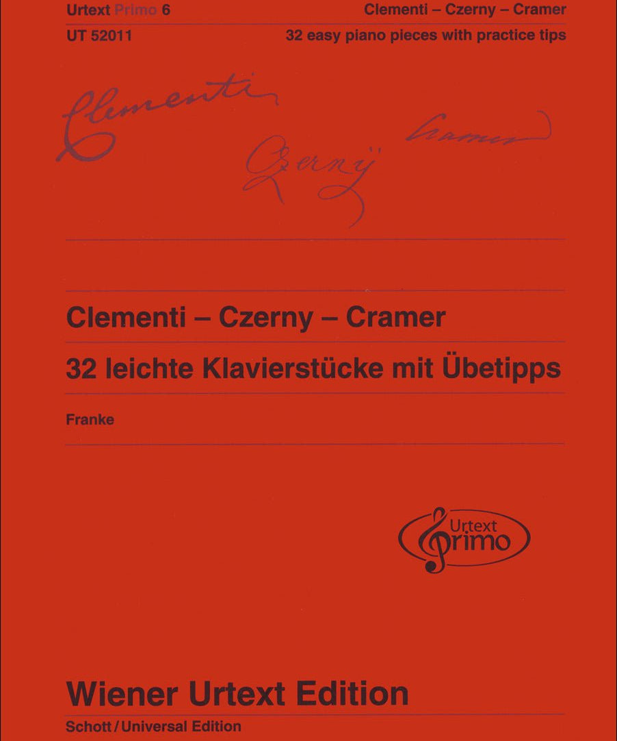 Urtext Primo 6: Clementi, Czerny, Cramer (German/English Version) - Remenyi House of Music