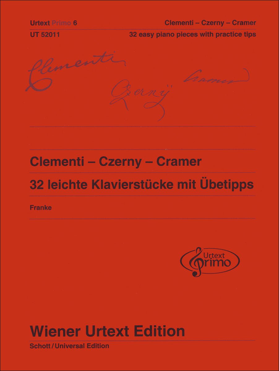 Urtext Primo 6: Clementi, Czerny, Cramer (German/English Version) - Remenyi House of Music