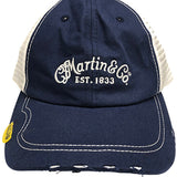 Martin Guitars Pick Hat, Navy Cap with White Mesh