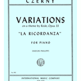 Variations \"La Ricordanza,\" Opus 33 - Remenyi House of Music