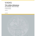 Vasks, P. - Three Love Songs - Remenyi House of Music