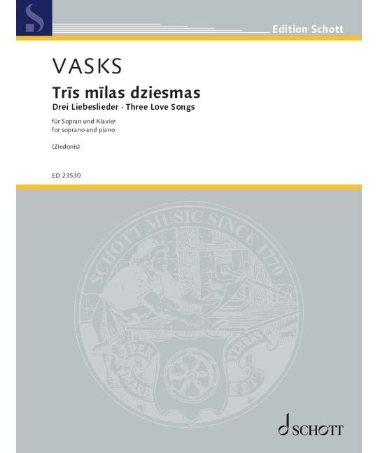 Vasks, P. - Three Love Songs - Remenyi House of Music