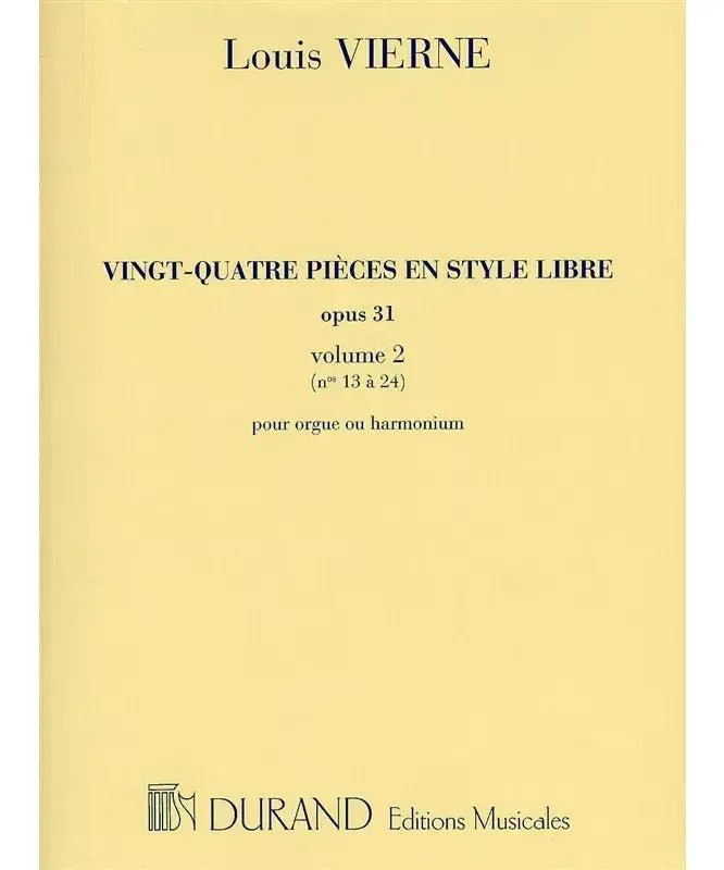 Vierne, L. - 24 Pieces en style libre - Volume II - Remenyi House of Music