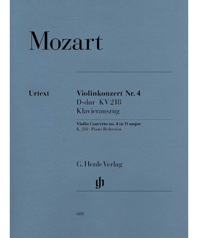 Violin Concerto No. 4 in D Major K218 - Remenyi House of Music