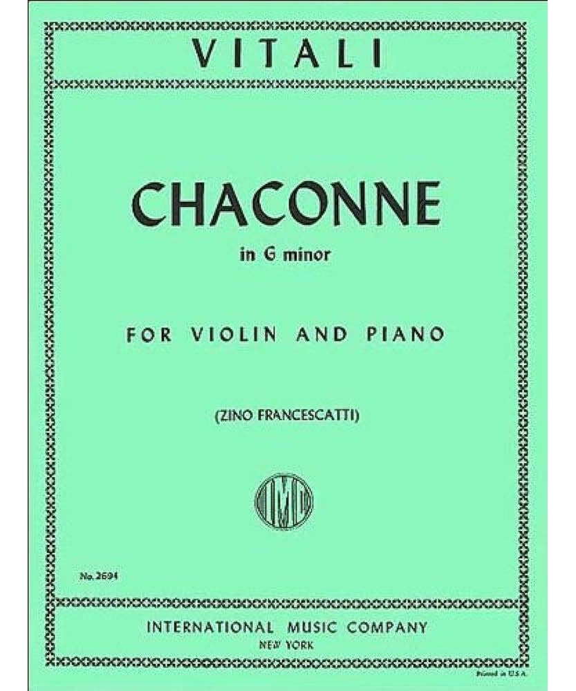 Vitali, T. - Chaconne in G Minor - Remenyi House of Music