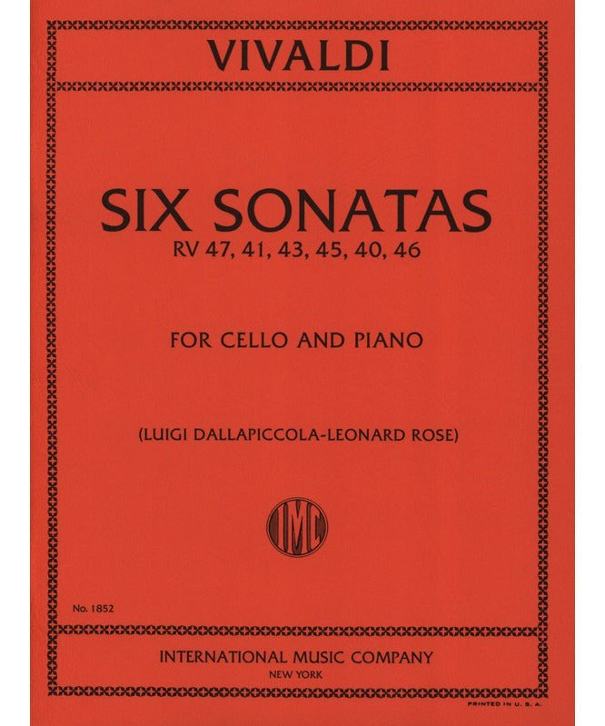 Vivaldi A. - 6 Cello Sonatas Rv 47 41 43 45 40 46 - Remenyi House of Music