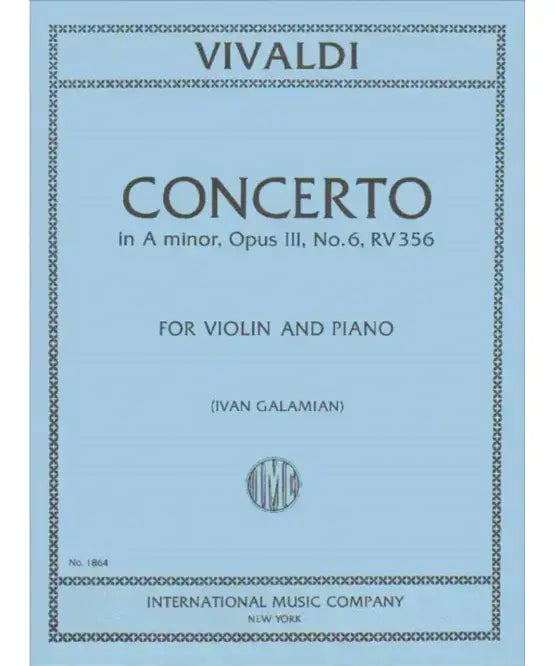 Vivaldi, A. - Violin Concerto in A minor Op 3, No 6 RV 356 - Remenyi House of Music