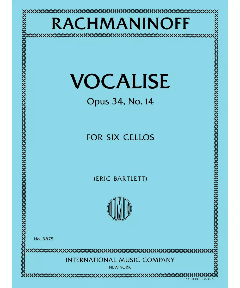 Vocalise, Op. 34, No. 14 for Six Cellos - Remenyi House of Music