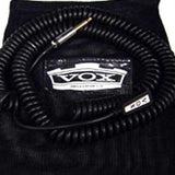 VOX VCC090BK Black High Quality Coiled Cable 29.5 Feet 9 Meters with Mesh Bag - Remenyi House of Music