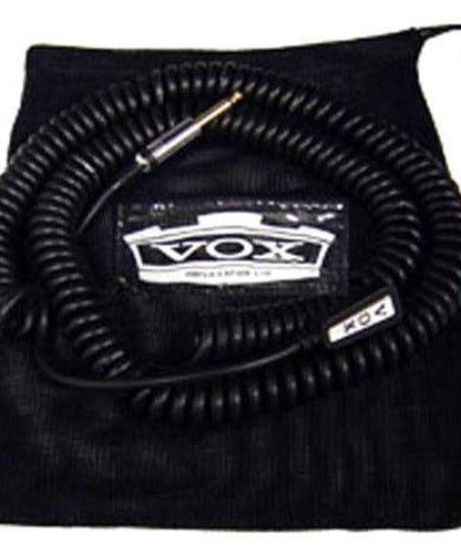 VOX VCC090BK Black High Quality Coiled Cable 29.5 Feet 9 Meters with Mesh Bag - Remenyi House of Music