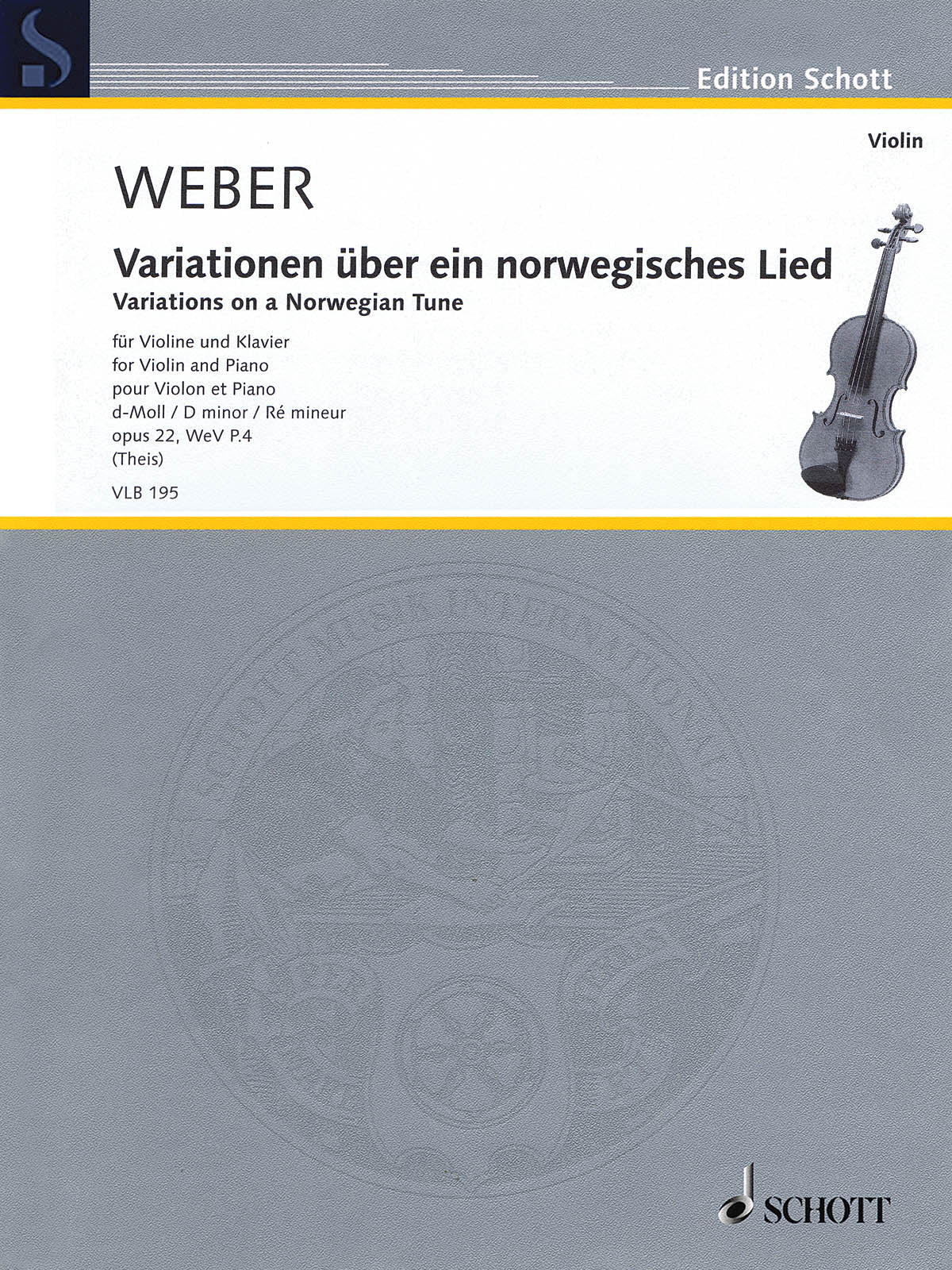Weber, C.M. - Variations on a Norwegian Tune, Op. 22 - Remenyi House of Music