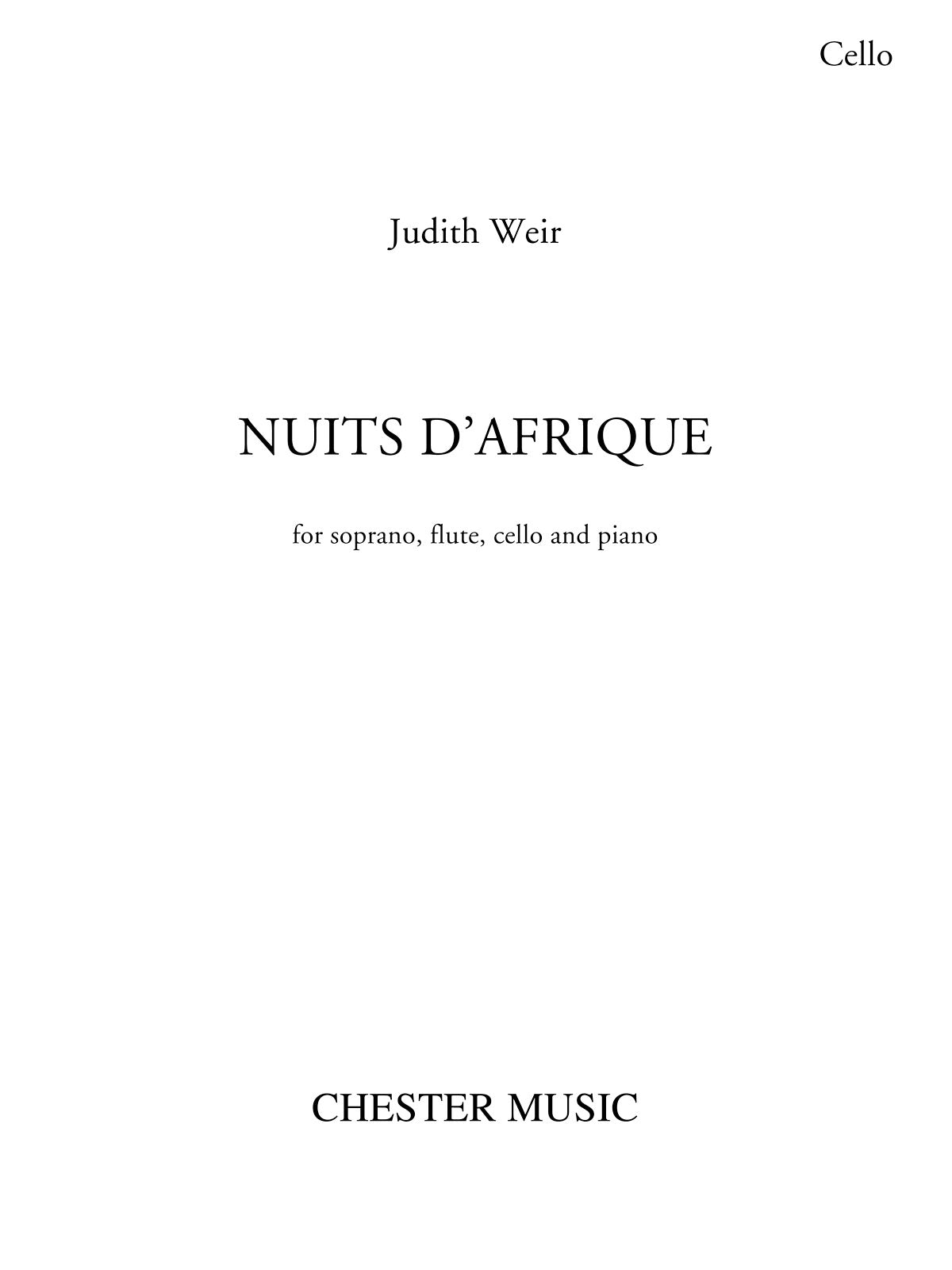 Weir, J. - Nuits d'Afrique - Remenyi House of Music