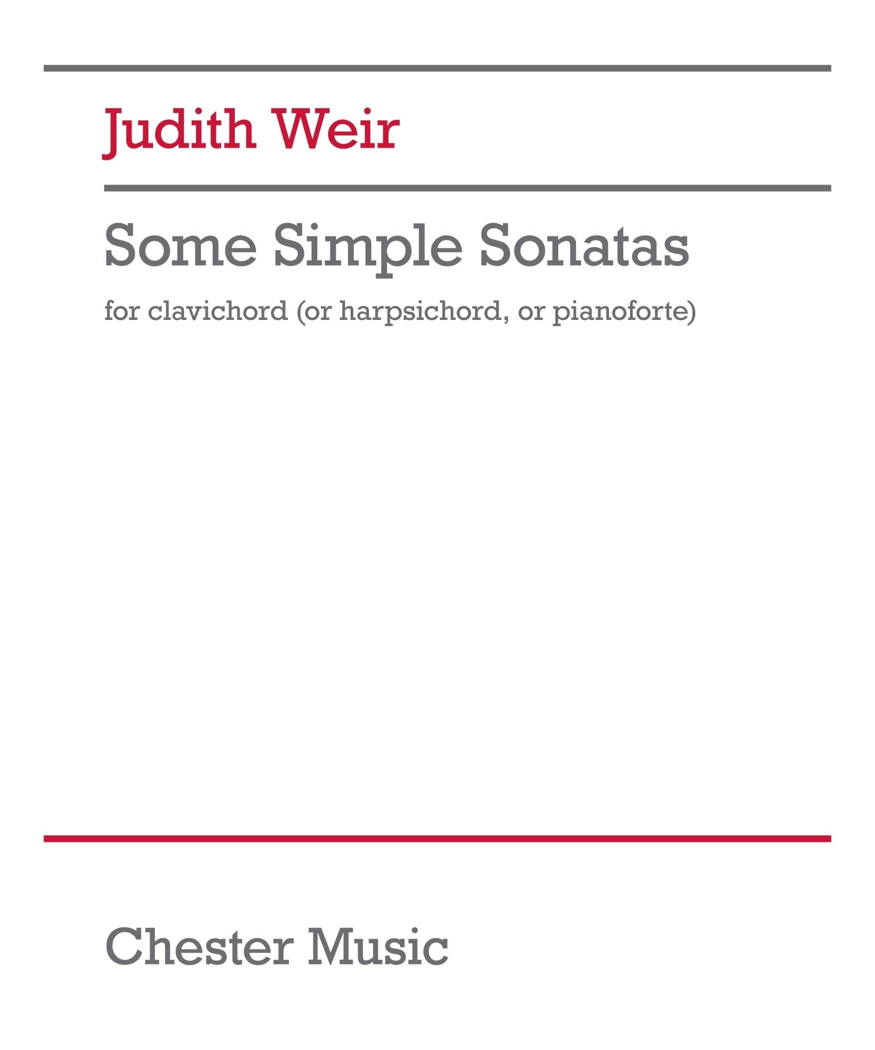Weir, J. - Some Simple Sonatas - Remenyi House of Music