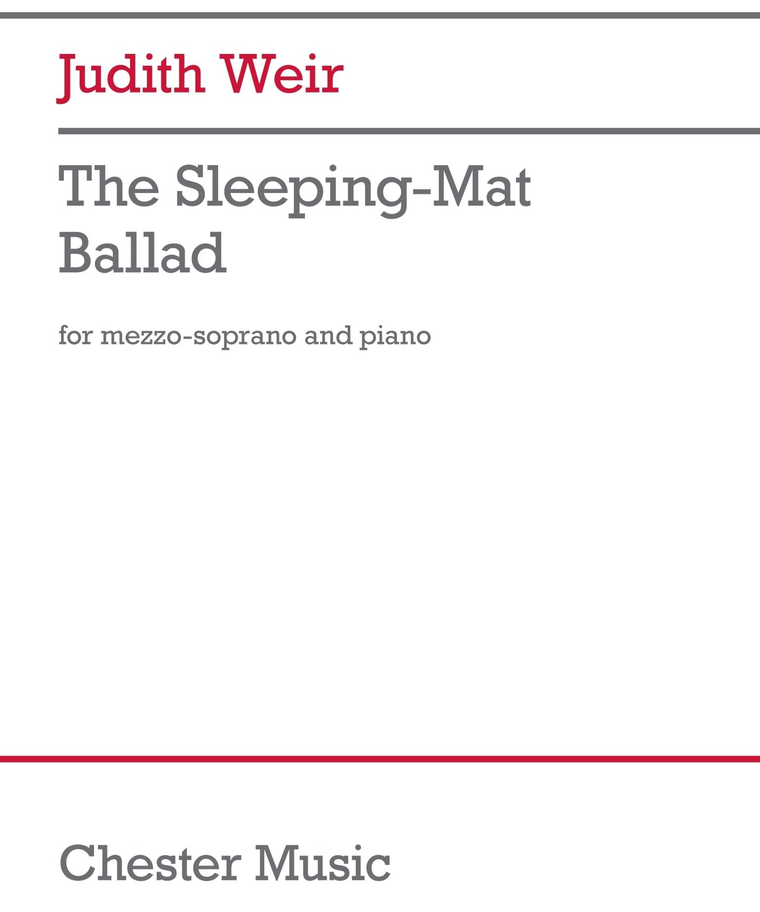 Weir, J. - The Sleeping - Mat Ballad - Remenyi House of Music