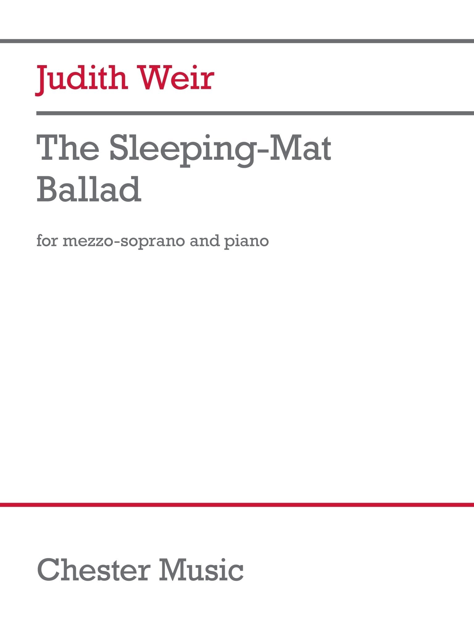 Weir, J. - The Sleeping - Mat Ballad - Remenyi House of Music