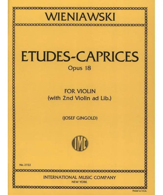 Wieniawski H. - Etudes - Caprices Op 18 - Remenyi House of Music