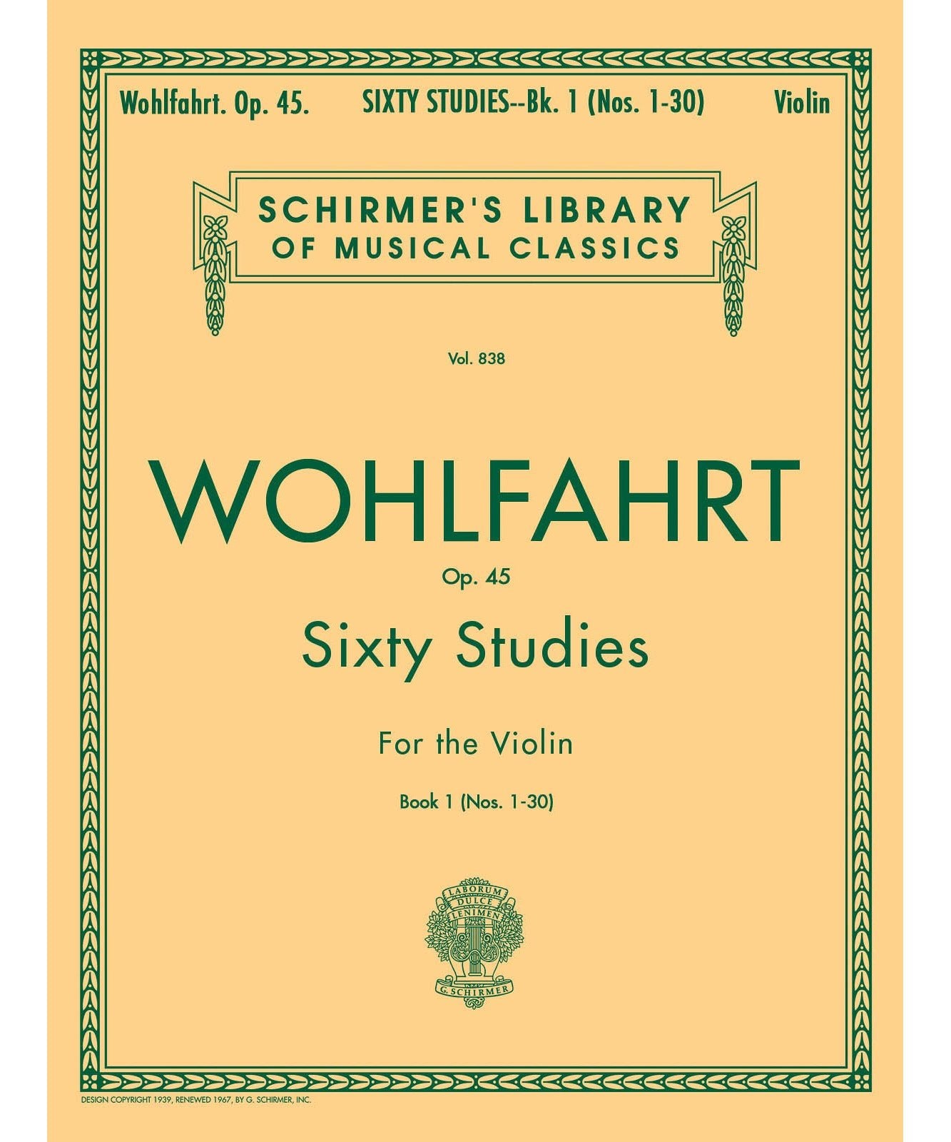 Wohlfahrt - 60 Studies, Op. 45 - Book 1 - Remenyi House of Music