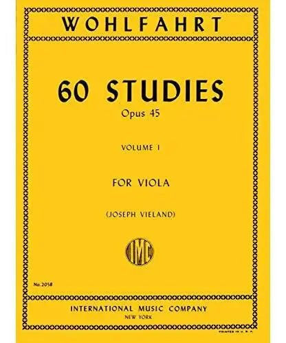 Wohlfahrt F. - 60 Studies, Op. 45, Vol. 1 for Viola - Remenyi House of Music