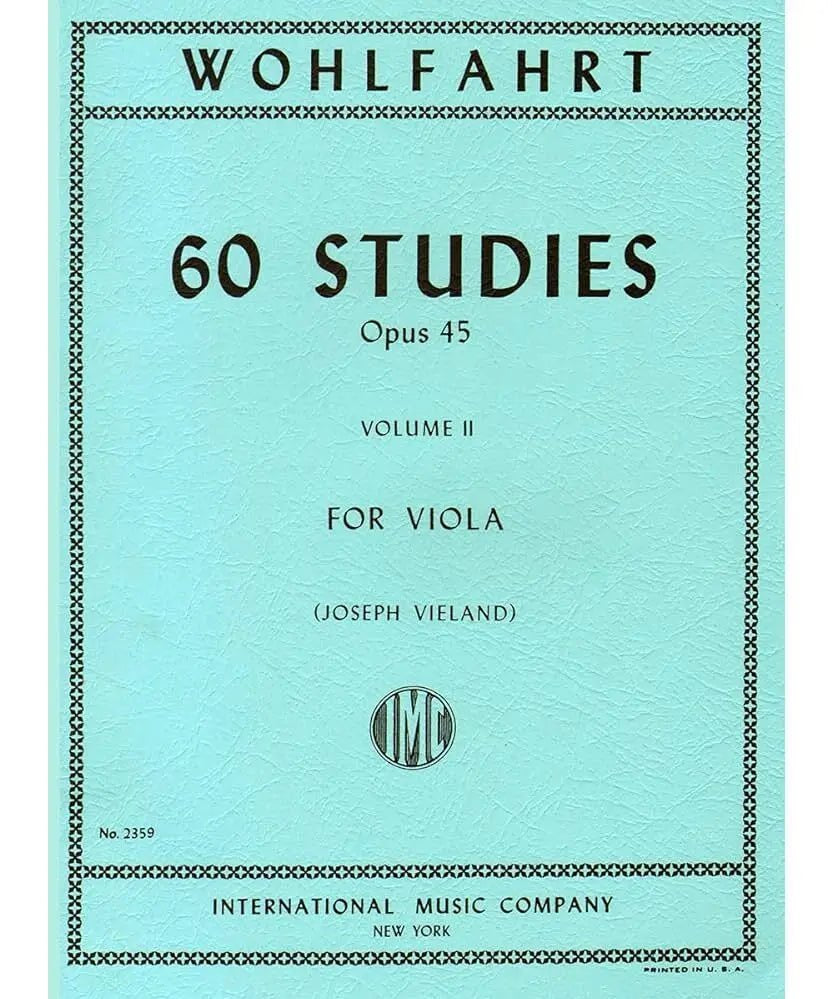 Wohlfahrt F. - 60 Studies Op 45, Volume 2 - Viola - Remenyi House of Music