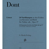 Dont, J. - 24 Exercices préparatoires aux études de Kreutzer et Rode, Op. 37