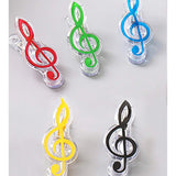 Clear Plastic Clips with Notes or Clefs