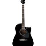 Ibanez PF15ECE-BK PF Series 6 String Acoustic Electric Guitar in Black High Gloss