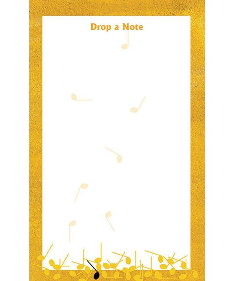 Yellow Notepad with Pencil "Drop a Note" - Remenyi House of Music