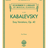 Kabalevsky, D. - 简单变奏，作品。 40