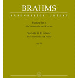 Brahms J. - Sonate pour violoncelle en mi-opus 38