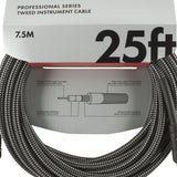 Fender Professional Series Instrument Cable, 25', Gray Tweed