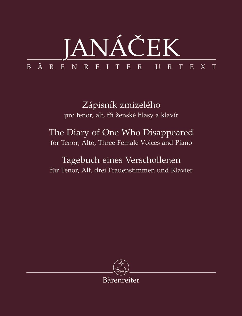 Zápisník zmizelého (The Diary of One Who Disappeared / Tagebuch eines Verschollenen) for Tenor, Alto, Three Female Voices and Piano - Remenyi House of Music