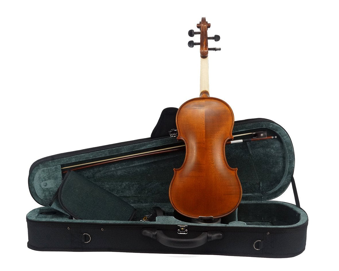 Kato 300 Violin Outfit including case, bow, violin from the back - All Sizes