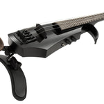 NS Design NXT 4-String Fretted Electric Violin, black maple body, side view