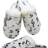 Slippers - Flannel with Music Notes (L) - Remenyi House of Music